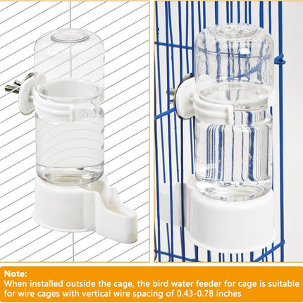 Automatic Bird Water Dispenser, 2-Pack Cage Water Feeder