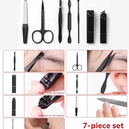 Manicure Set Nail Clippers Grooming Kit with Travel Case