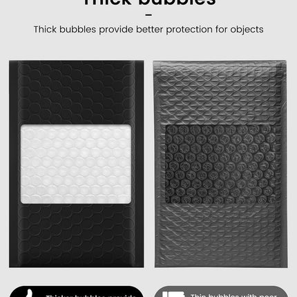 Black Bubble Mailers 4x8 Inches, 50 Pack