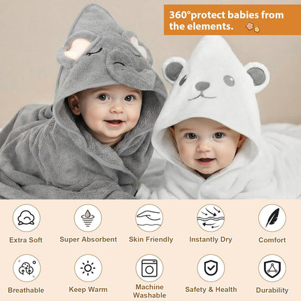 9-Piece Baby Bath Towels and Washcloths Set