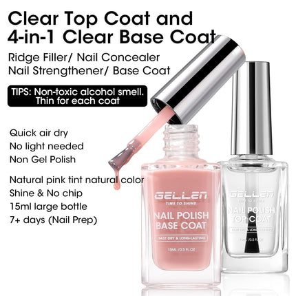 Clear Quick-Dry Nail Base & Top Coat Duo