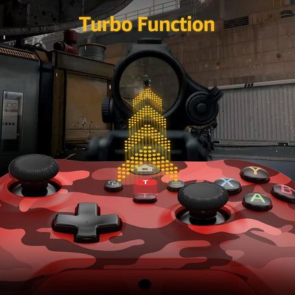 Camo Red Wireless Gaming Controller with Hall Effect Sticks
