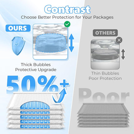 White Bubble Mailers 11.26 x 16 in, 25 Pack