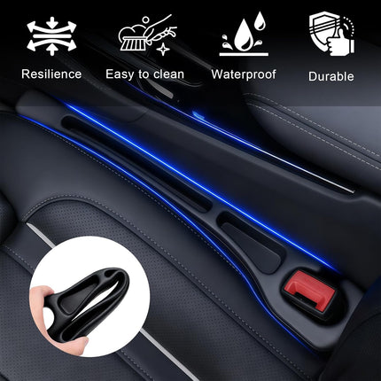 2-Piece Black Car Seat Gap Filler Organizer