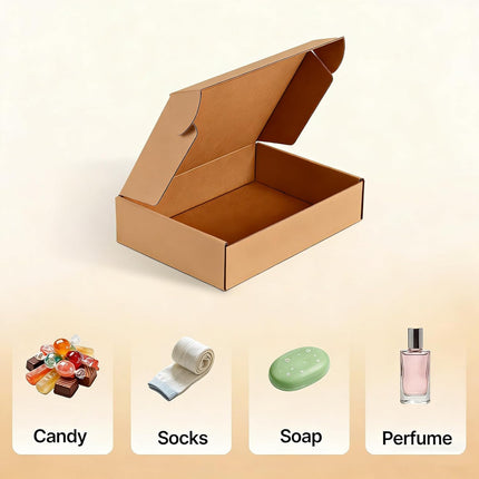 8x6x2 inches Small Shipping Boxes 25 Pack, Corrugated Cardboard Gift Boxes, Mailing Boxes