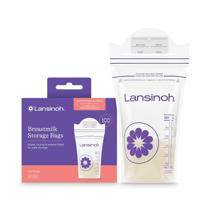 Breastmilk Storage Bags, 100 Count, 6 oz