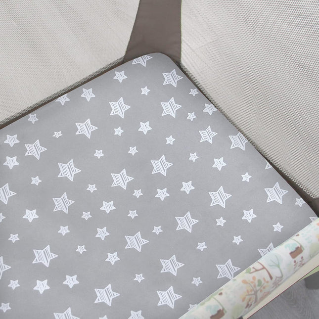 Pack and Play Sheets, 2 Pack Mini Crib Sheets, Stretchy Playard Fitted Sheet, Stars & Bunny