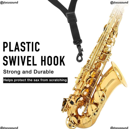 Upgraded Length Padded Saxophone Neck Strap for Alto and Tenor Saxophone