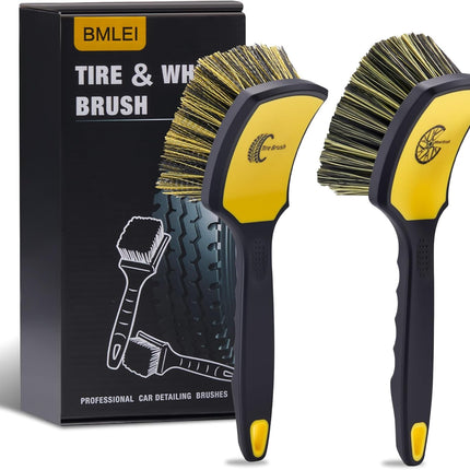 2 Pack Wheel & Tire Brush Set for Cars, Trucks & SUVs