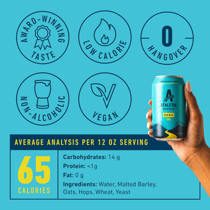 Craft Non-Alcoholic IPA - 12 Pack of 12 fl oz Cans