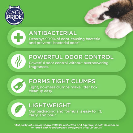 PawHaven RefugioPata Cat's Pride NEW Antibacterial Cat Litter: Destroys 99.9% of Odor-Causing — Pet Supplies