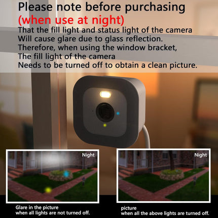 2-Pack Black Adhesive Window Camera Mounts for Indoor Glass Monitoring