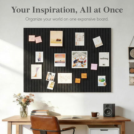 Felt Slatted Bulletin Board Panels, 6 Pack, Oatmeal