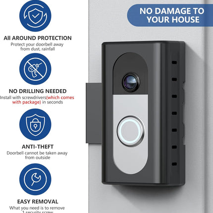 Anti-Theft Adjustable Video Doorbell Mount