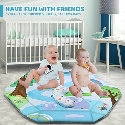 8-in-1 Baby Gym Play Mat with Ball Pit and 6 Toys