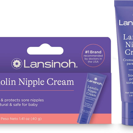 100% Natural Lanolin Nipple Cream for Breastfeeding, 1.41 oz