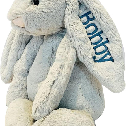 Embroidered Plush Bunny with Child's Name Custom First Easter Gift