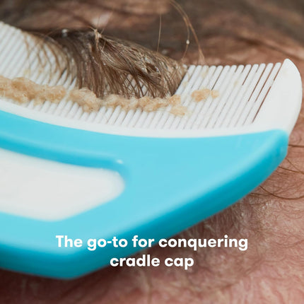 3-Step Cradle Cap Flake Care System for Babies, White and Blue