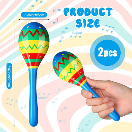 SourceToHome FuenteACasa 7.87 Inches Fiesta Wooden Maracas 2 Pcs Noisemaker for Mexican Fiesta — Home & Lifestyle