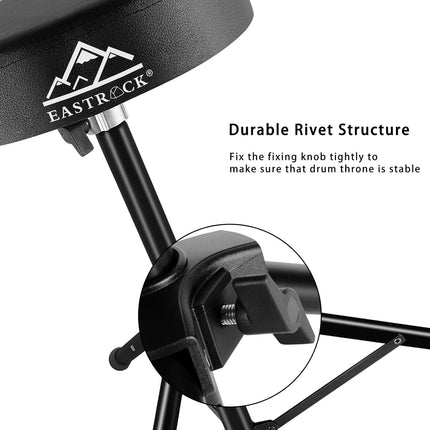 SourceToHome FuenteACasa EASTROCK Drum Throne,Padded Drum Seat Drumming Stools with Anti-Slip Feet — Home & Lifestyle