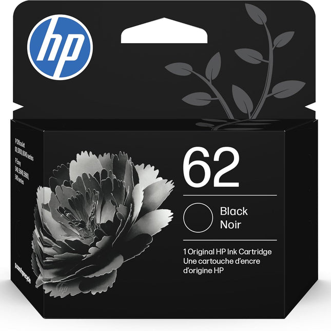 62 Black Ink Cartridge for Select Envy, OfficeJet & Mobile Printers