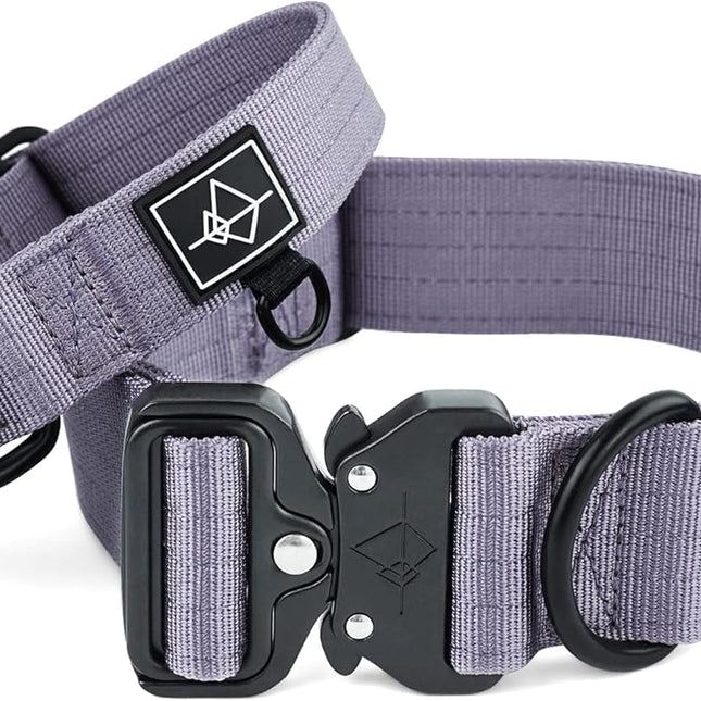 Premium Adjustable Heavy-Duty Nylon Dog Collar with Quick-Release Metal Buckle - Montana Moonrise, Classic Size 3
