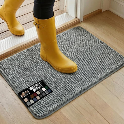 SoakSTOPPER Dog Door Mat, 24x17 Grey