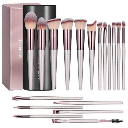GlowEssence EsenciaLuz MALL Makeup Brush Set 18 Pcs Premium Synthetic Foundation Powder — Beauty & Self-Care