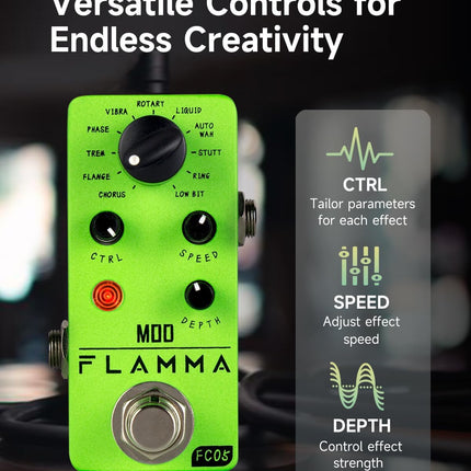 FC05 Mini Modulation Pedal with 11 Effects