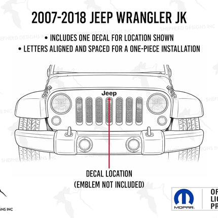 PlaySphere EsferaJuego 2007-2018 Jeep Wrangler JK Custom Color Emblem Decal (Vinyl Sticker) — Toys & Games