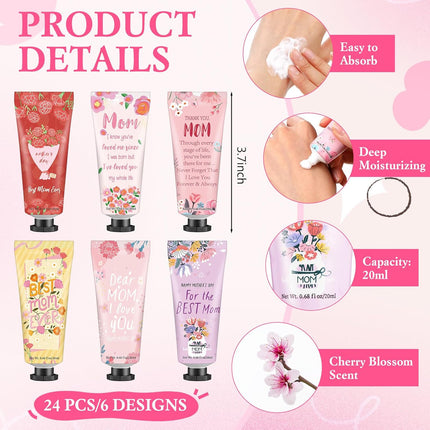 24-Set Mother's Day Hand Cream and Lip Balm Gifts