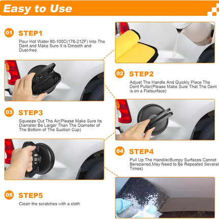 Car Dent Removal Tool Kit - on car