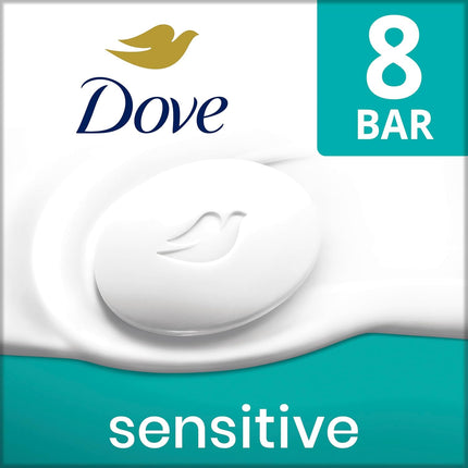 Sensitive Skin Beauty Bar Soap, Fragrance Free, 8 Bars