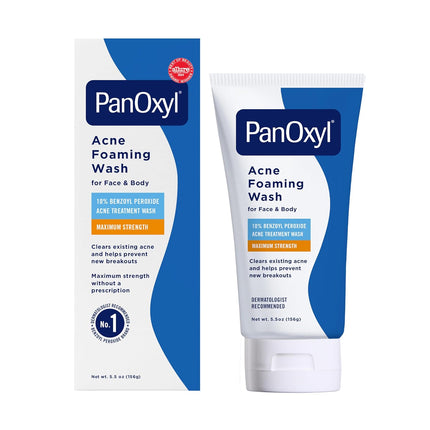 10% Benzoyl Peroxide Maximum Strength Acne Foaming Wash, 5.5 oz Tube