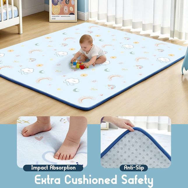 Sky Theme Baby Play Mat for Floor, 50 x 50 in.