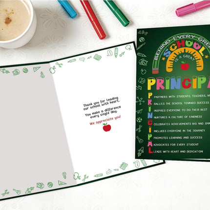 Thank You Principal Appreciation Card for School