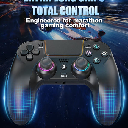 LED Wireless Gaming Controller with Hall Effect Joystick and Trigger