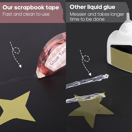 4 Pack Double Sided Tape Roller for Crafts