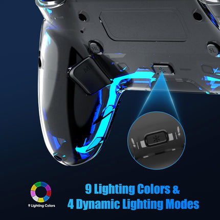 Wireless Hall Effect Game Controller with LED Lighting