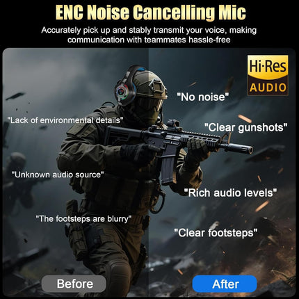 Wireless Gaming Headset for PS5, PS4 and Switch with RGB, Mic and 45H Battery