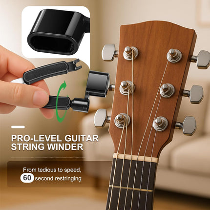 3-in-1 Guitar String Winder, Cutter & Bridge Pin Puller