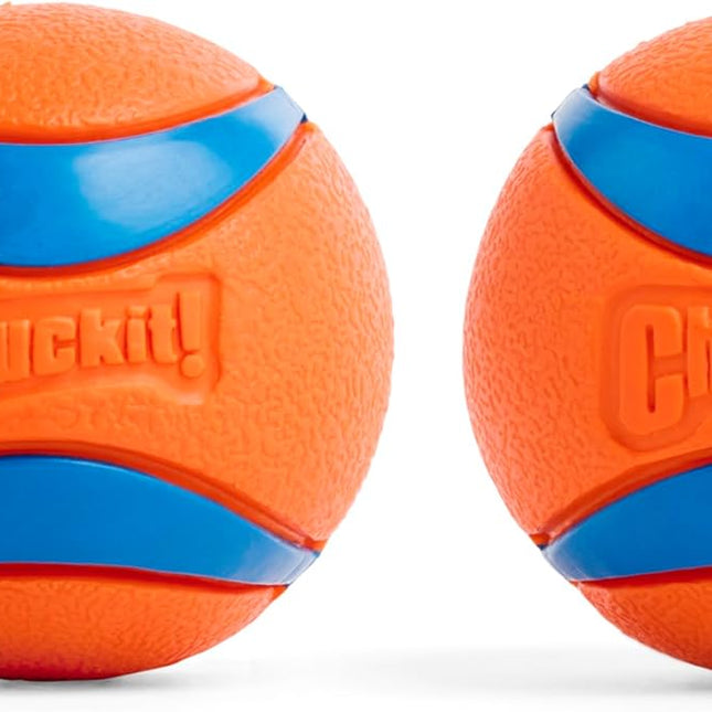 Ultra Ball Dog Toy - Medium Bouncy Fetch Balls for Dogs 20-60 lbs - Durable Rubber Floating Pet Toys - 2.5 in - Pack of 2