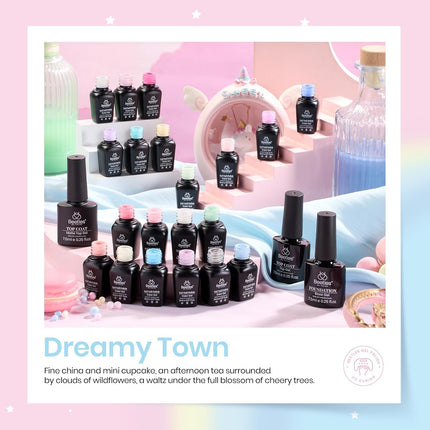 Pastel Gel Polish Set - 20 Colors with Base and Top Coats