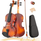 1/8 Violin for Kids Age 4-5, 1/8 Beginner Violin for Student, Acoustic Violins with Case, Bow, Bridge, and Rosin (Natural)