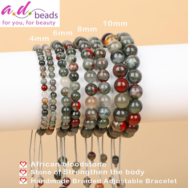 Beaded Macrame Gemstone Bracelet for Men and Women