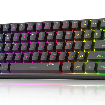 Mini 60% RGB Gaming Keyboard, 61-Key Black