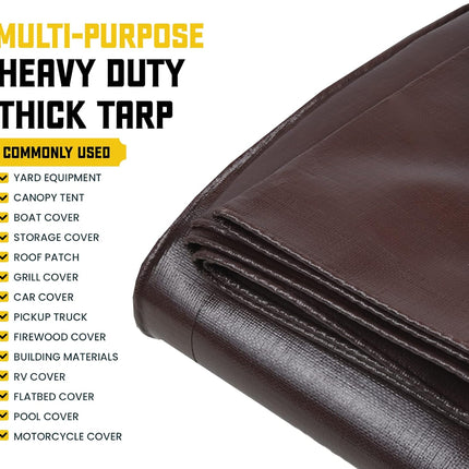 TerraBound TierraRumbo Core Tarps Extreme Heavy Duty 20 Mil Tarp Cover, Waterproof — Outdoor & Adventure