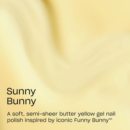 Sunny Bunny Semi-Sheer Soft Warm Yellow Crème LED Cure Gel Nail Polish, 0.5 fl oz