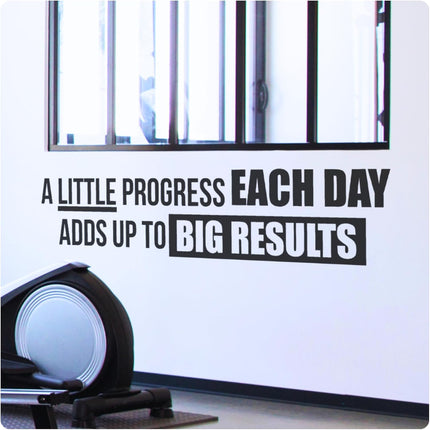 VitalEdge FiloVital My Vinyl Story - A Little Progress Each Day Wall Decal — Fitness & Training