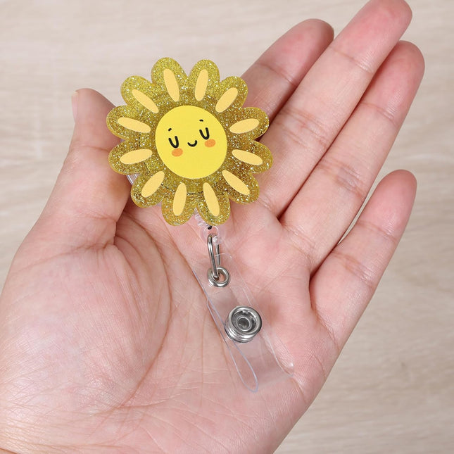Funny Sunshine Nurse Badge Reel with Alligator Clip